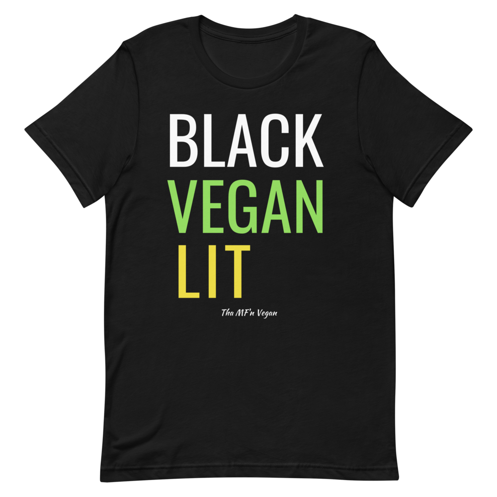 Black Vegan & Lit - Black Unisex Shirt