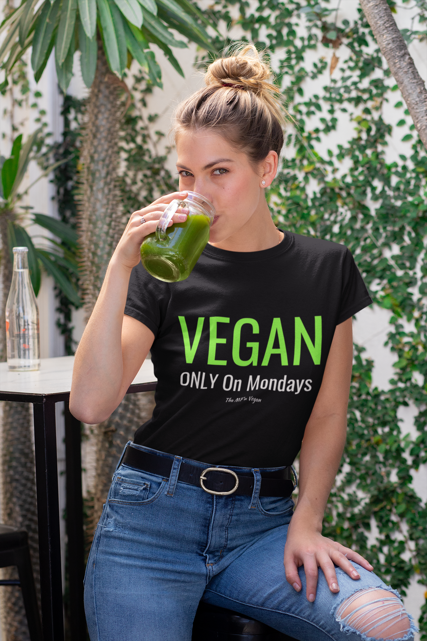 Vegan Only On Mondays- Black Unisex Shirt