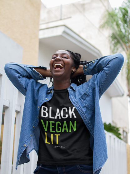 Black Vegan & Lit - Black Unisex Shirt